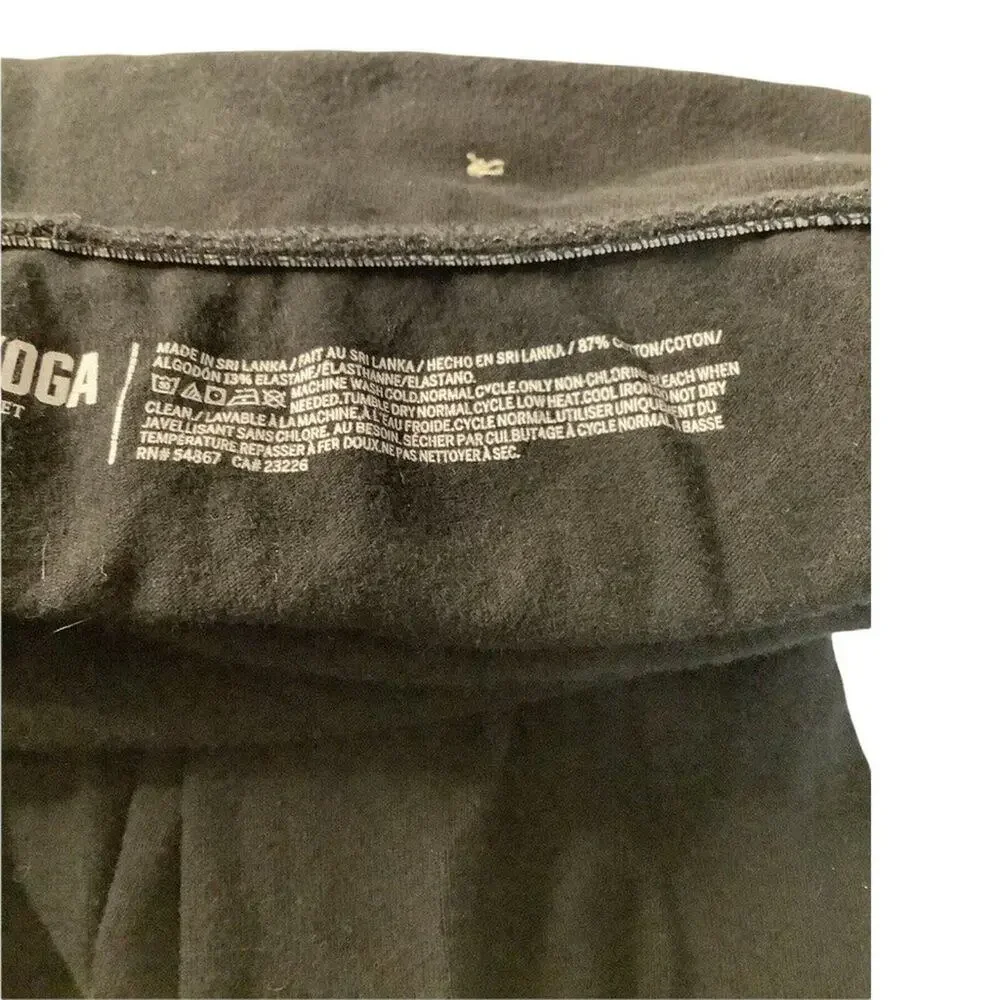 Victoria’s Secret PINK Rhinestone Foldover Yoga Capri Leggings Black S - Picture 4 of 10